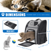 FluffyDream Pet Carrier Backpack for Large/Small Cats and Dogs; Puppies; Safety Features and Cushion Back Support for Travel; Hiking; Outdoor Use; Bla