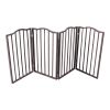 Pet Gate – Dog Gate for Doorways; Stairs or House – Freestanding; Folding ; Dark brown; Arc Wooden