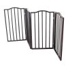 Pet Gate – Dog Gate for Doorways; Stairs or House – Freestanding; Folding ; Dark brown; Arc Wooden