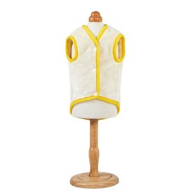 Pet Clothes Soft Flannel Dog Vest (Option: yellow-S)