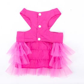 Pet Skirt Comfortable Breathable Dog Strap Gauze Skirt (Option: Rose Red-M)