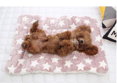 Cat dog sleeping mat warm thickened Sleeping pad blanket;  dog house warm mattress pet cushion (colour: Cappuccino bear, size: No.5 69*52cm)