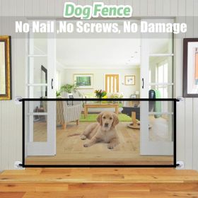 Pet Dog Gate Qiao Net Dog Fence Pet Barrier Fence Suitable For Indoor Safety Pet Dog Gate Safety Fence Pet Supplies Direct Sales (Color: yellow, size: 110cm)