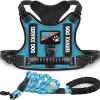 Pet Harness And Leash Set For Dog & Cat; Adjustable No Pull Service Dog Vest Harness For Walking