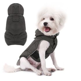 Dog Cotton Water Repellent Vest Pet (Option: Gray-L)