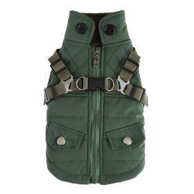 Pet Supplies Chest Back Zipper (Option: DZ278 Army Green-L)