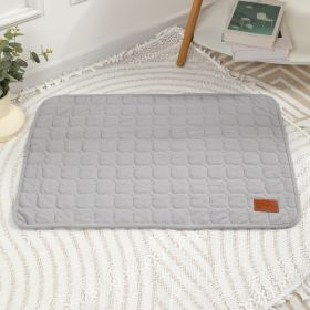 Autumn And Winter Pet Mat Cat For Common Dogs Thick And Comfortable Pet Products (Option: Waffle Pet Pad Gray-90X70CM)