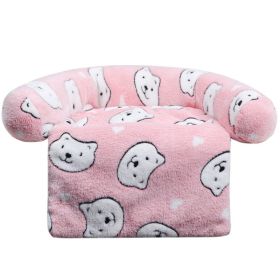 Pet Supplies Plush Kennel Sofa Blanket (Option: Pink Bear-50x70cm600G)