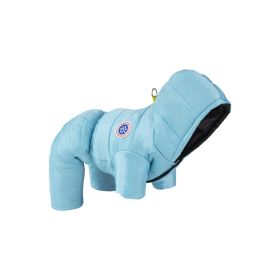 Winter Pet Cotton-padded Clothes Thickening Thermal Windproof Multifunctional (Option: sky blue-M)