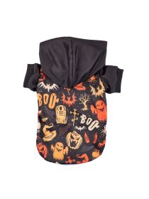 Pet Clothes Small And Medium Sized Dog Cat Pet Halloween Pumpkin Belt (Option: Black-M)