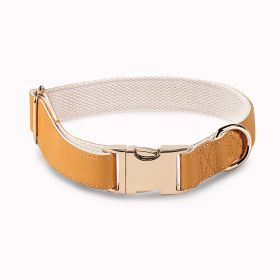 Pet Collar Metal Buckle High Quality All-match (Option: Caramel Golden Necklace-L)